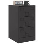 vidaXL Noptiere, 2 buc., negru, 34,5x39x62 cm, oțel vidaXL Noptiere, 2 buc., negru, 34,5x39x62 cm, oțel