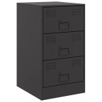 vidaXL Noptiere, 2 buc., negru, 34,5x39x62 cm, oțel vidaXL Noptiere, 2 buc., negru, 34,5x39x62 cm, oțel