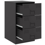 vidaXL Noptiere, 2 buc., negru, 34,5x39x62 cm, oțel vidaXL Noptiere, 2 buc., negru, 34,5x39x62 cm, oțel
