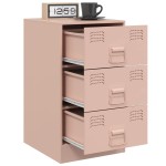 vidaXL Noptiere, 2 buc., 34,5x39x62 , 34,5x39x62 cm, oțel