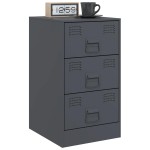 vidaXL Noptiere, 2 buc., antracit, 34,5x39x62 cm, oțel vidaXL Noptiere, 2 buc., antracit, 34,5x39x62 cm, oțel