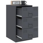 vidaXL Noptiere, 2 buc., antracit, 34,5x39x62 cm, oțel vidaXL Noptiere, 2 buc., antracit, 34,5x39x62 cm, oțel