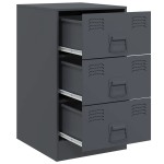 vidaXL Noptiere, 2 buc., antracit, 34,5x39x62 cm, oțel vidaXL Noptiere, 2 buc., antracit, 34,5x39x62 cm, oțel