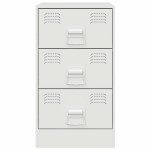 vidaXL Noptieră, alb, 34,5x39x62 cm, oțel