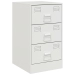 vidaXL Noptiere, 2 buc., alb, 34,5x39x62 cm, oțel