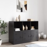 vidaXL Servantă, negru, 99x39x73 cm, oțel