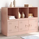 vidaXL Dulap, roz, 99x39x73 cm, oțel vidaXL Dulap, roz, 99x39x73 cm, oțel
