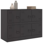 vidaXL Servantă, negru, 99x39x73 cm, oțel