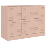 vidaXL Dulap, roz, 99x39x73 cm, oțel vidaXL Dulap, roz, 99x39x73 cm, oțel