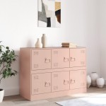 vidaXL Dulap, roz, 99x39x73 cm, oțel vidaXL Dulap, roz, 99x39x73 cm, oțel