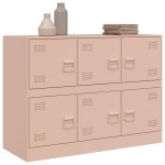 vidaXL Dulap, roz, 99x39x73 cm, oțel vidaXL Dulap, roz, 99x39x73 cm, oțel