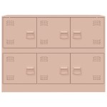 vidaXL Dulap, roz, 99x39x73 cm, oțel vidaXL Dulap, roz, 99x39x73 cm, oțel