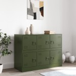 vidaXL Bufeta verde măslină 99x39x73 cm oțel