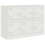 vidaXL Servantă, alb, 99x39x73 cm, oțel vidaXL Servantă, alb, 99x39x73 cm, oțel
