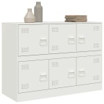 vidaXL Servantă, alb, 99x39x73 cm, oțel vidaXL Servantă, alb, 99x39x73 cm, oțel