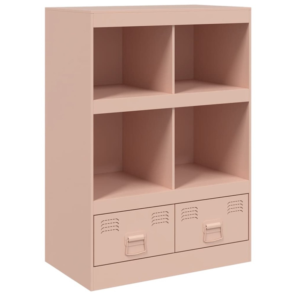 vidaXL Comodă Roz 67x39x95 cm oțel