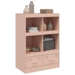 vidaXL Comodă Roz 67x39x95 cm oțel vidaXL Comodă Roz 67x39x95 cm oțel