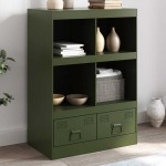 vidaXL Dulap înalt verde măslină 67x39x95 cm oțel vidaXL Dulap înalt verde măslină 67x39x95 cm oțel