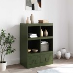 vidaXL Dulap înalt verde măslină 67x39x95 cm oțel vidaXL Dulap înalt verde măslină 67x39x95 cm oțel