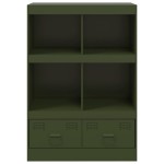 vidaXL Dulap înalt verde măslină 67x39x95 cm oțel vidaXL Dulap înalt verde măslină 67x39x95 cm oțel