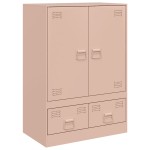 vidaXL Dulap înalt Roz 67x39x95 cm oțel vidaXL Dulap înalt Roz 67x39x95 cm oțel