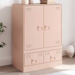 vidaXL Dulap înalt Roz 67x39x95 cm oțel vidaXL Dulap înalt Roz 67x39x95 cm oțel