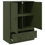 vidaXL Dulap înalt verde măslină 67x39x95 cm oțel vidaXL Dulap înalt verde măslină 67x39x95 cm oțel