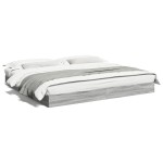 vidaXL Cadru de pat fără saltea Gri Sonoma 180x200cm Lemn prelucrat