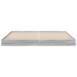 vidaXL Cadru de pat fără saltea Gri Sonoma 180x200cm Lemn prelucrat