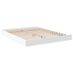 vidaXL Cadru de pat fără saltea, alb, 160x200 cm, lemn de prelucrare vidaXL Cadru de pat fără saltea, alb, 160x200 cm, lemn de prelucrare