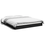 vidaXL Cadru de pat fără saltea Negru 160x200cm Lemn prelucrat vidaXL Cadru de pat fără saltea Negru 160x200cm Lemn prelucrat
