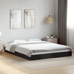 vidaXL Cadru de pat fără saltea Negru 160x200cm Lemn prelucrat vidaXL Cadru de pat fără saltea Negru 160x200cm Lemn prelucrat