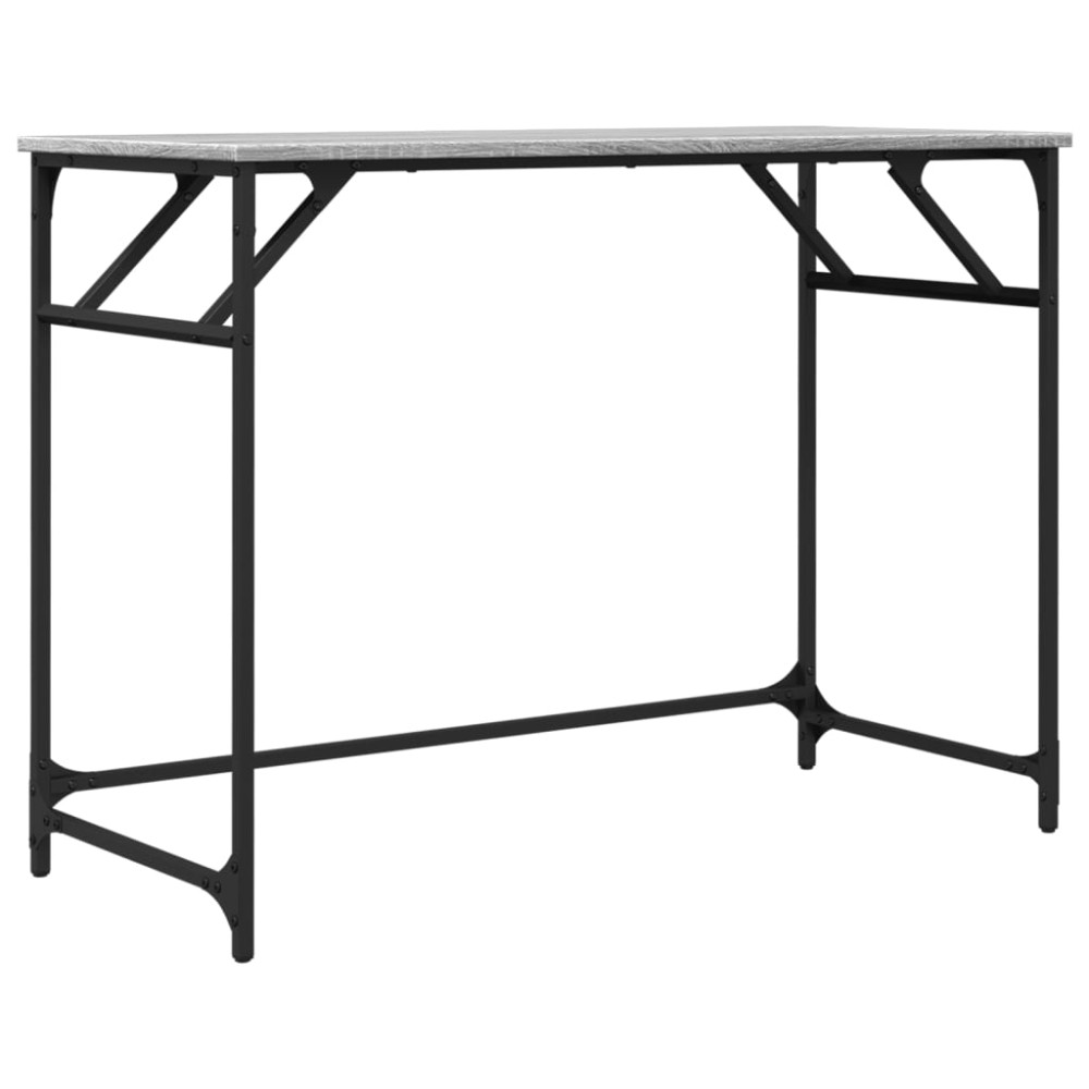 vidaXL Birou gri sonoma 100x45x76 cm lemn/oțel vopsit electrostatic