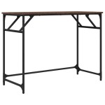 vidaXL Birou stejar maro 100x45x76 cm lemn/oțel vopsit electrostatic