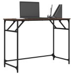 vidaXL Birou stejar maro 100x45x76 cm lemn/oțel vopsit electrostatic