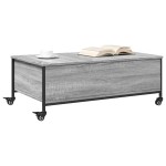 vidaXL Măsuță cafea cu roți sonoma gri 91x55x34 cm lemn prelucrat vidaXL Măsuță cafea cu roți sonoma gri 91x55x34 cm lemn prelucrat