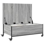 vidaXL Măsuță cafea cu roți sonoma gri 91x55x34 cm lemn prelucrat vidaXL Măsuță cafea cu roți sonoma gri 91x55x34 cm lemn prelucrat