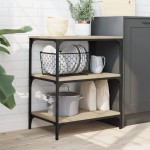 vidaXL Cărucior de bucătărie stejar sonoma 60x41x76 cm lemn prelucrat vidaXL Cărucior de bucătărie stejar sonoma 60x41x76 cm lemn prelucrat