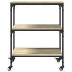 vidaXL Cărucior de bucătărie stejar sonoma 60x41x76 cm lemn prelucrat vidaXL Cărucior de bucătărie stejar sonoma 60x41x76 cm lemn prelucrat