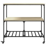 vidaXL Cărucior de bucătărie stejar sonoma 100x50x95 cm lemn prelucrat vidaXL Cărucior de bucătărie stejar sonoma 100x50x95 cm lemn prelucrat