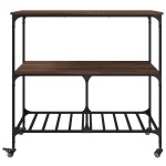 vidaXL Cărucior de bucătărie, stejar maro 100x50x95 cm lemn prelucrat vidaXL Cărucior de bucătărie, stejar maro 100x50x95 cm lemn prelucrat