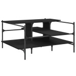 vidaXL Măsuță de cafea, negru, 100x100x48,5 cm, lemn prelucrat vidaXL Măsuță de cafea, negru, 100x100x48,5 cm, lemn prelucrat