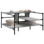 vidaXL Măsuță de cafea gri sonoma 100x100x48,5 cm lemn prelucrat
