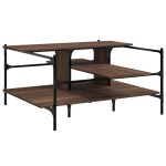 vidaXL Măsuță de cafea, stejar maro, 100x100x48,5cm, lemn prelucrat vidaXL Măsuță de cafea, stejar maro, 100x100x48,5cm, lemn prelucrat