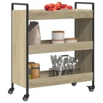 vidaXL Cărucior de bucătărie stejar sonoma 70x30x82 cm lemn prelucrat vidaXL Cărucior de bucătărie stejar sonoma 70x30x82 cm lemn prelucrat