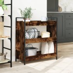 vidaXL Cărucior de bucătărie stejar fumuriu 70x30x82 cm lemn prelucrat vidaXL Cărucior de bucătărie stejar fumuriu 70x30x82 cm lemn prelucrat