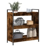 vidaXL Cărucior de bucătărie stejar fumuriu 70x30x82 cm lemn prelucrat vidaXL Cărucior de bucătărie stejar fumuriu 70x30x82 cm lemn prelucrat