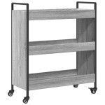 vidaXL Cărucior de bucătărie, gri sonoma, 70x30x82 cm, lemn prelucrat vidaXL Cărucior de bucătărie, gri sonoma, 70x30x82 cm, lemn prelucrat