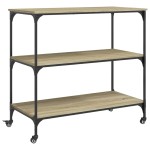 vidaXL Cărucior de bucătărie stejar sonoma 102x50x95 cm lemn vidaXL Cărucior de bucătărie stejar sonoma 102x50x95 cm lemn
