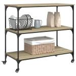 vidaXL Cărucior de bucătărie stejar sonoma 102x50x95 cm lemn vidaXL Cărucior de bucătărie stejar sonoma 102x50x95 cm lemn